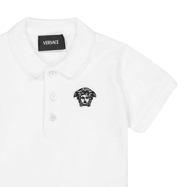 Versace Pojkar Broderad Logotyp Pikétröja