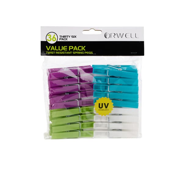 Orwell Value Spring Pegs 36pk