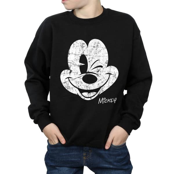 Disney Boys Mickey Mouse Face Cotton Sweatshirt