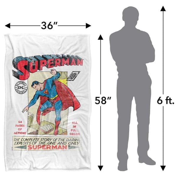 Superman Old School Flight Soft Touch Blanket