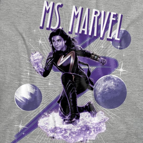 The Marvels Dam/Dam Ms Marvel Comic Heather T-shirt