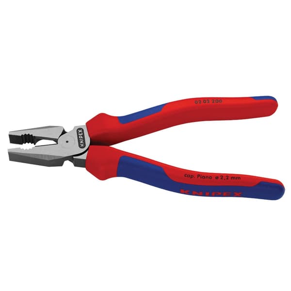 Knipex 02 02 Series High Leverage Combination Pliers, Multi-component Grip