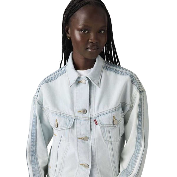 Levis Dam/Kvinnor Randig Bomullsjeansjacka