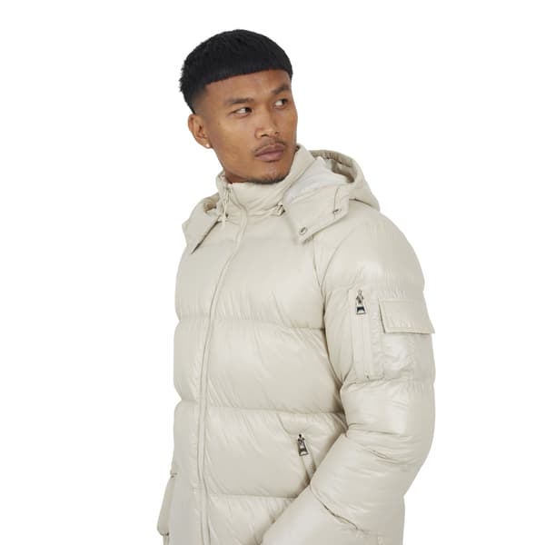 Brave Soul Herr Nylon Vadderad Jacka med Hög Krage