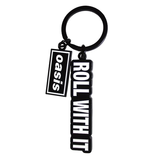 Oasis Roll With It Logo Keyring