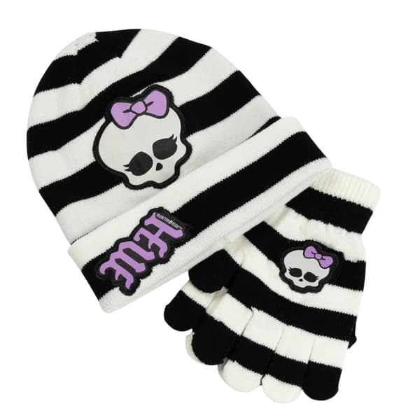 Monster High Flickmössa & Handskar Set med Skullette