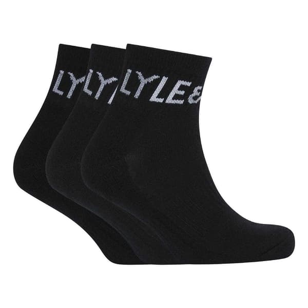 Lyle & Scott Mens Sammy Ankle Socks (Pack of 3)