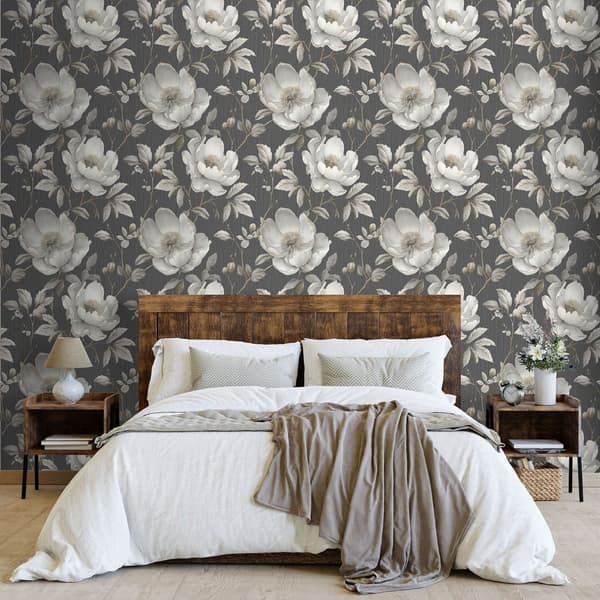 Muriva Alethia Blommig Texturerad Tapet