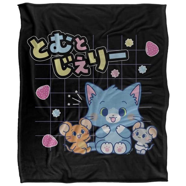 Tom And Jerry Gokko Friend Grid Blanket