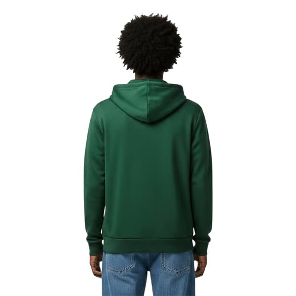 Lacoste Mens Basic Logo Cotton Blend Full Zip Hoodie