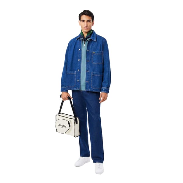 Lacoste Mens Interlock Quarter Zip Sweatshirt