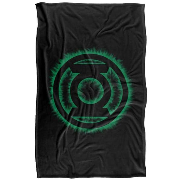 Green Lantern Flames Logo Soft Touch Blanket