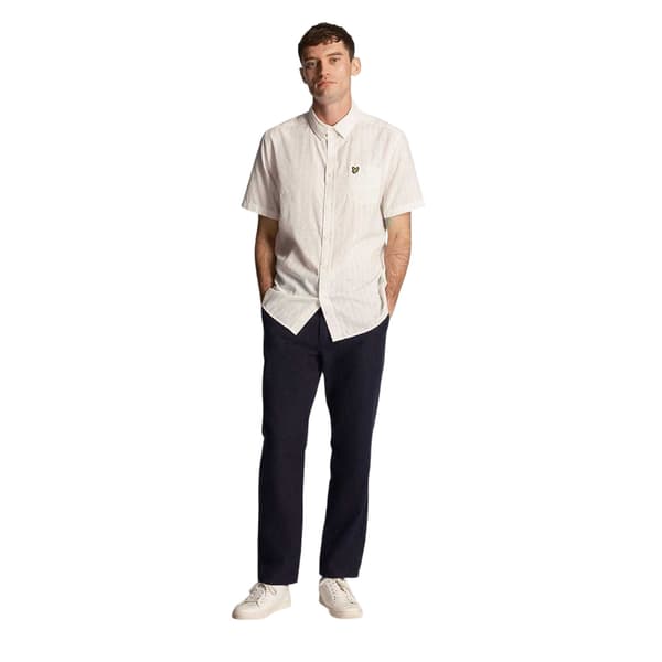 Lyle & Scott Mens Textured Stripe Regular Shirt