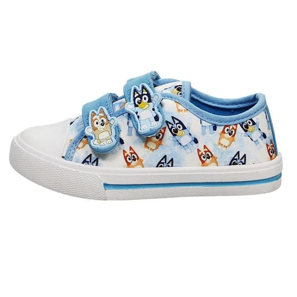 Bluey Childrens/Kids Bluey & Bingo Canvas Hook and Loop Flat Trainers