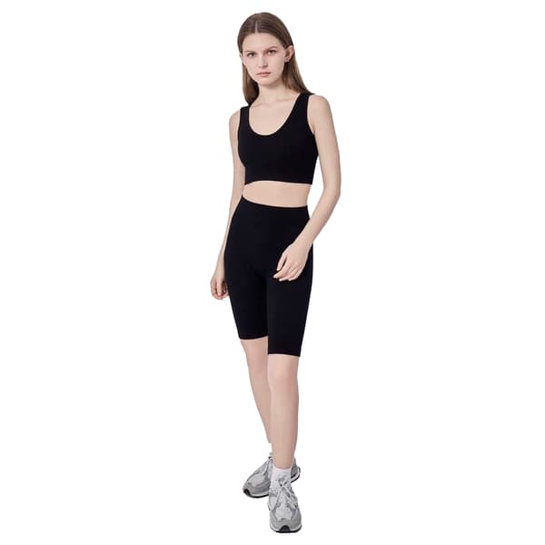 Miso Dam Ribbad Premium Bomull Slim Croppad Topp