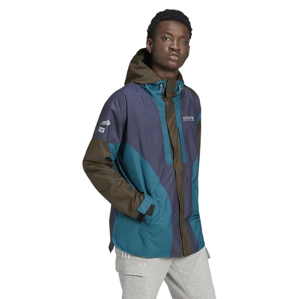Adidas Herr Färgblock Logotyp Jacka