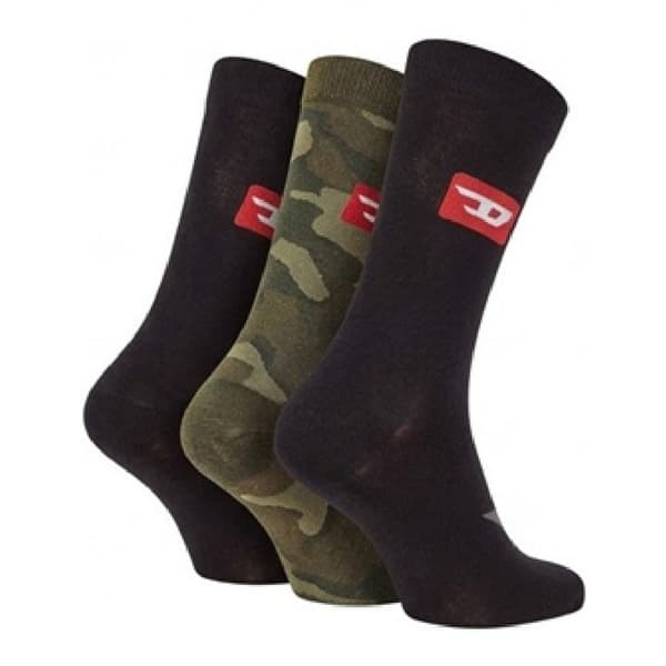 Diesel Herrstrumpor med kamouflagemönster (3-pack)