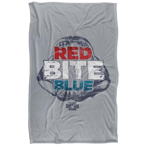 Shark Week Red Bite And Blue Soft Touch Blanket