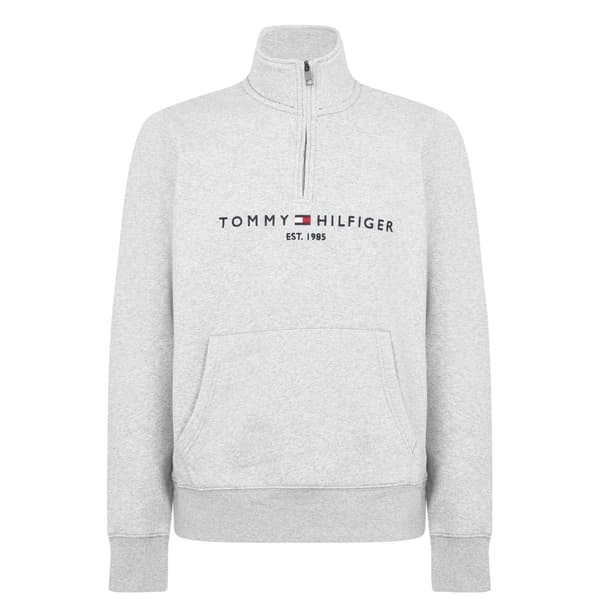 Tommy Hilfiger Herrtröja med logotyp och ståkrage