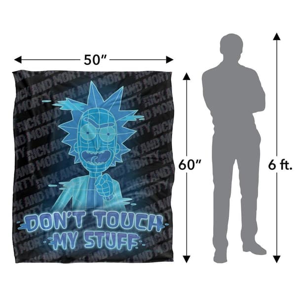 Rick And Morty Don´t Touch My Stuff Blanket