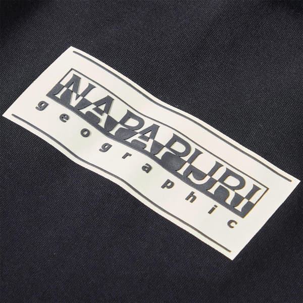 Napapijri Herr Box Logo Bomull Lös Passform Hoodie