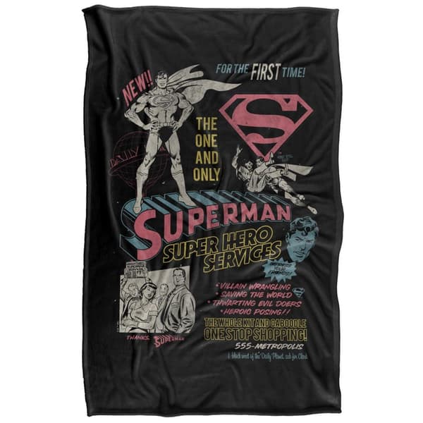 Superman Superhero Services Blanket