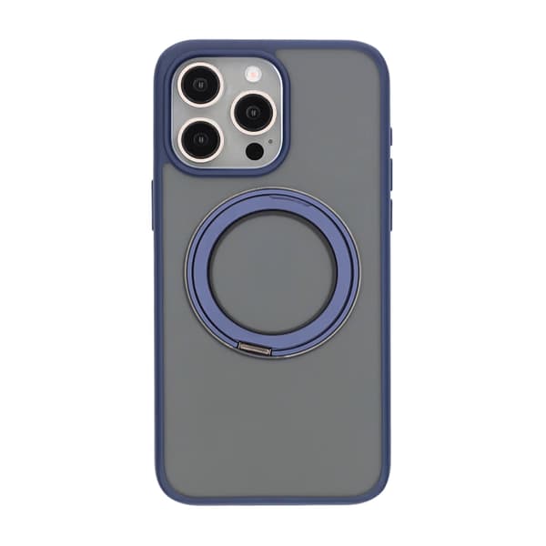 Matte case 360 ​​rotating bracket Mobile Phone Case For iPhone 15 Pro Max Blue