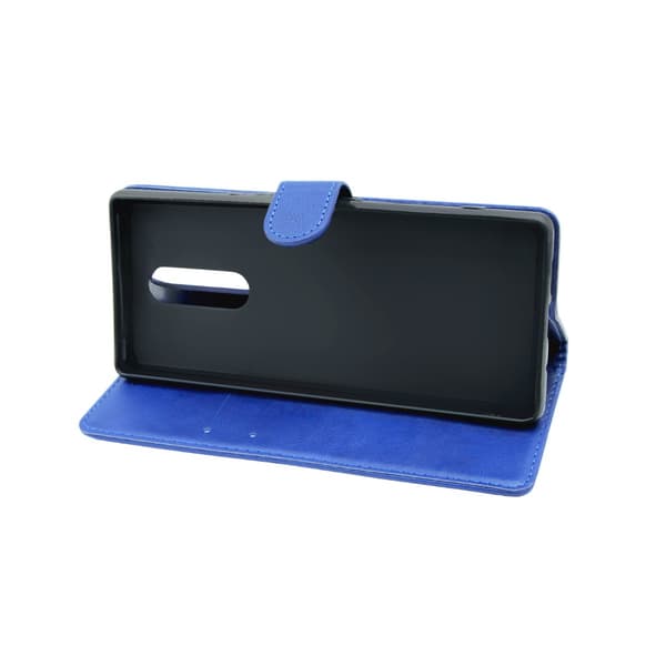 Sony Xperia 1 Wallet Case with Stand - Blue