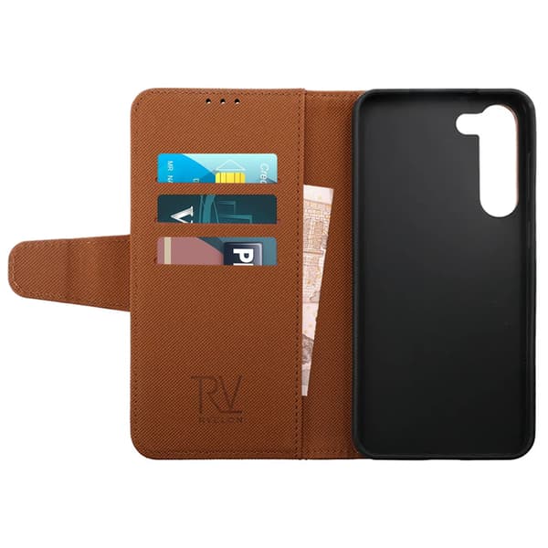 Samsung Galaxy S23 Plus 5G Plånboksfodral Extra Kortfack Rvelon - Brun