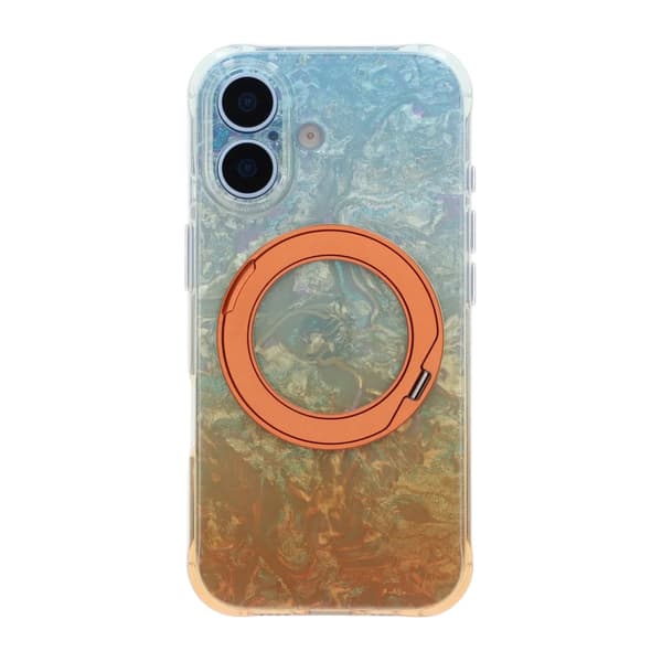 Ice Shell 360° Rotatable Magnetic Kickstand Phone Case - iPhone 17 Orange