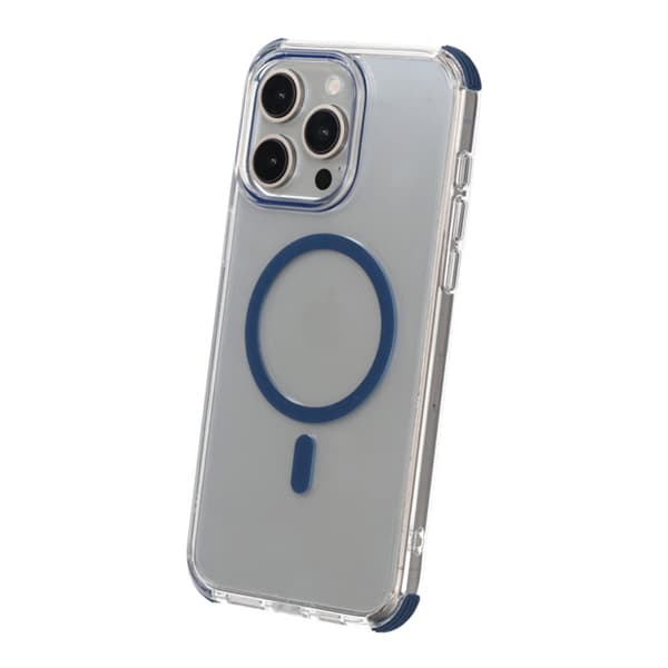 iPhone 15 Pro Max Rvelon Mobilskal Magnet med Kantskydd - Blå