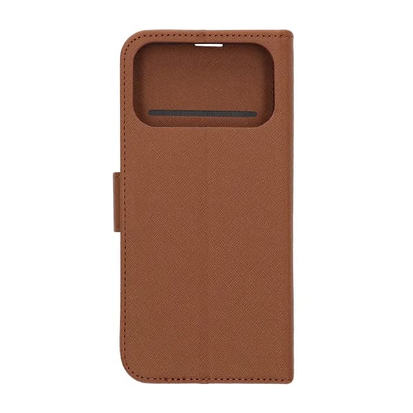Plånboksfodral med stativ till iPhone 17 Pro Max - Brun