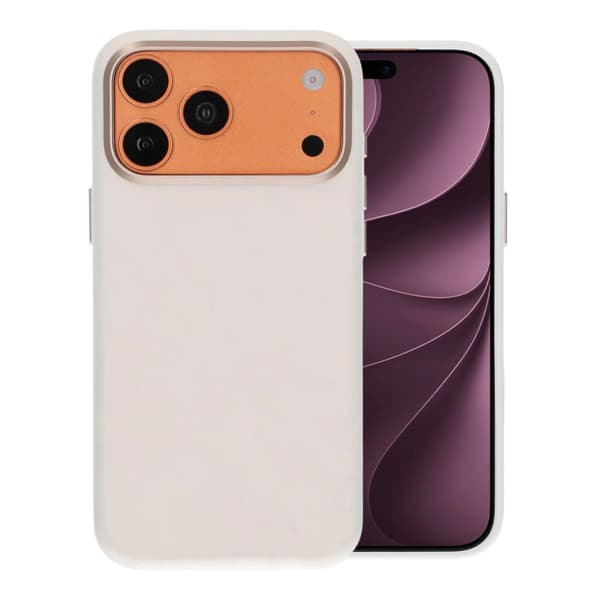 Mobilskal med plumartad textur för iPhone 17 Pro Max och iPhone 18 Pro Max - Vit