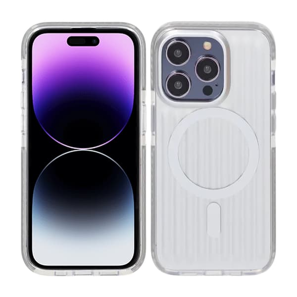 Patterned TPU Case for iPhone 14 Pro Max with MagSafe - Silver