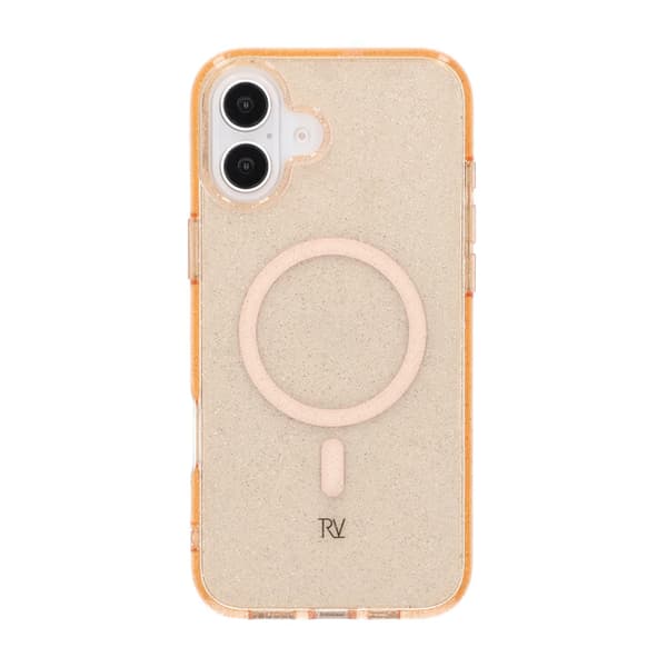 iPhone 16 Plus Rvelon Mobilskal TPU med MagSafe - Glitter Guld