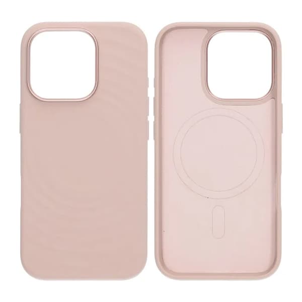 Silicone Mobile Case for iPhone 16 Pro - Pink with Camera Protection