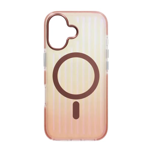 Corrugated MagSafe Mobile Case for iPhone 17 - Rose Gold