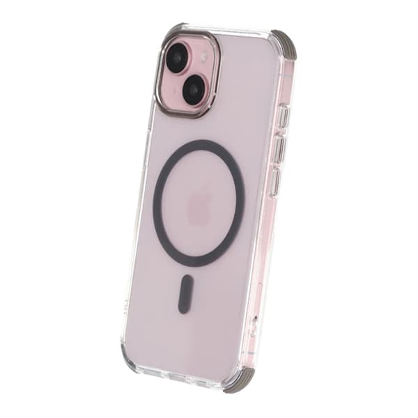 iPhone 15 Rvelon Mobilskal Magnet med Kantskydd - Grå