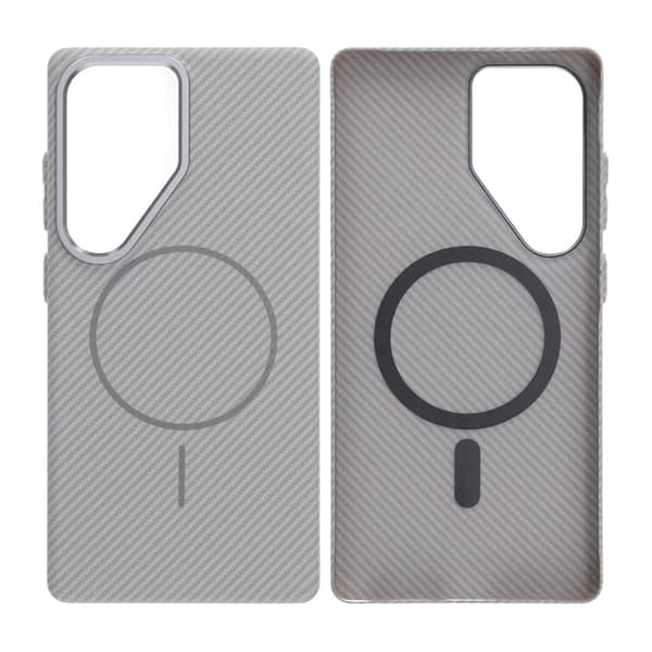 Samsung Galaxy S25 Ultra Mobile Case Carbon Patterned - Gray