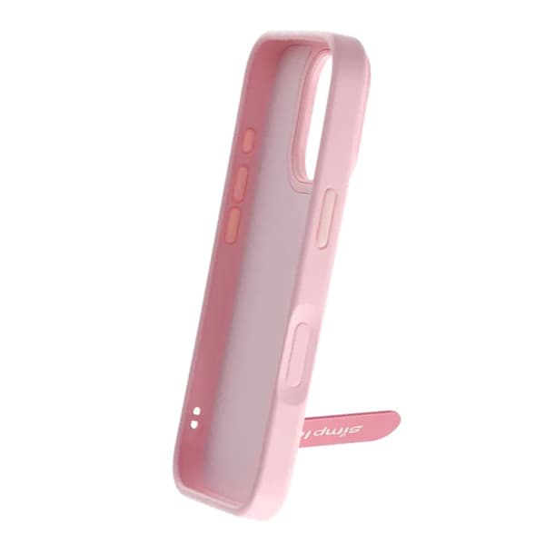 Skal med utfällbart roterande stativ för iPhone 16 Pro - Rosa