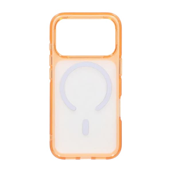 Mobilskal TPU Magsafe för iPhone 17 Pro Max - Orange Transparent