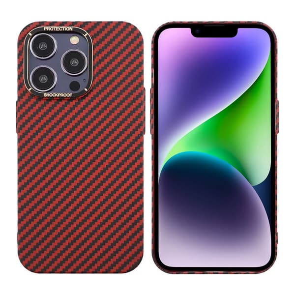 Carbon Fiber Case iPhone 13 Pro - Red