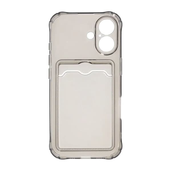 Shockproof Mobile Case with Card Holder for iPhone 17 - Black