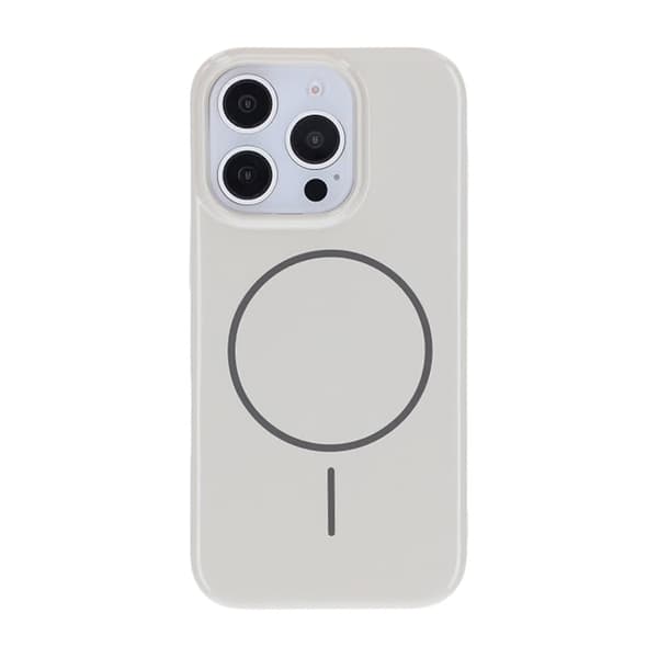 Glossy design Magnetic Case For iPhone 16 Pro White