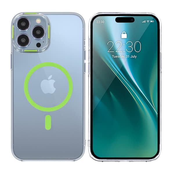 iPhone 15 Pro Max Stöttålig Mobilskal med Magsafe - Grön