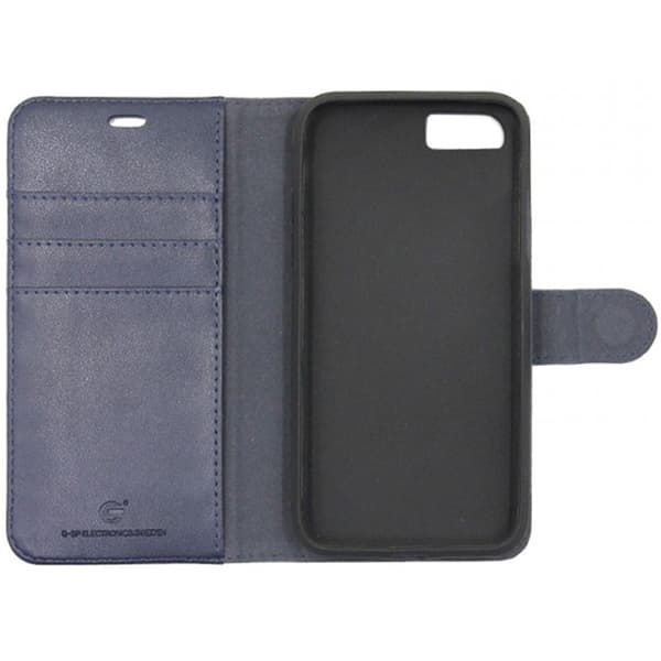 iPhone 6/6S Plånboksfodral Magnet Läder med Stativ - Mörkblå