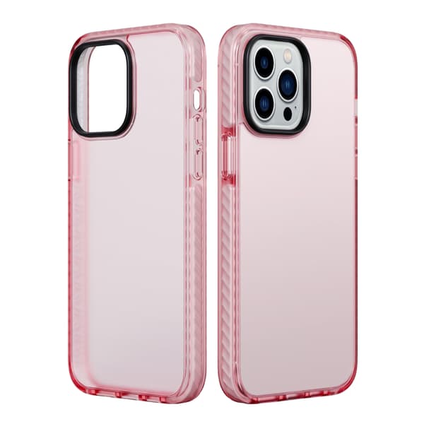 iPhone 14 Pro Stöttåligt TPU Mobilskal - Rosa