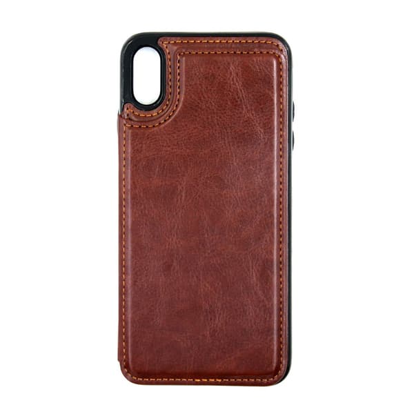 iPhone XS Max Mobilskal med Kortfack - Brun