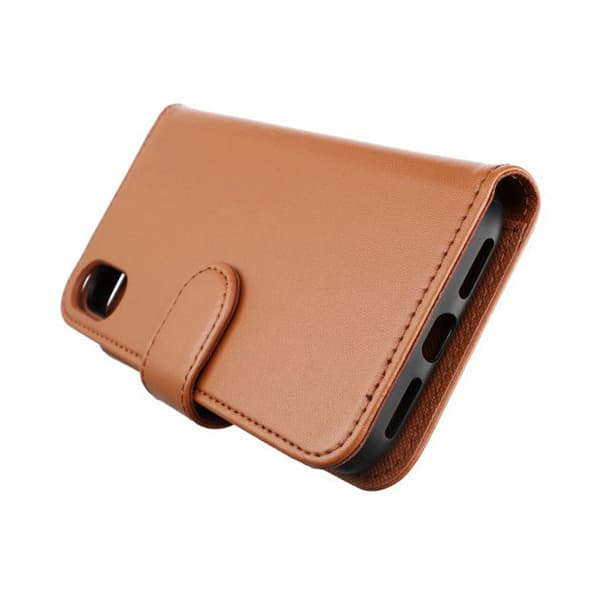 iPhone X/XS Plånboksfodral Magnet Rvelon - Guldbrun