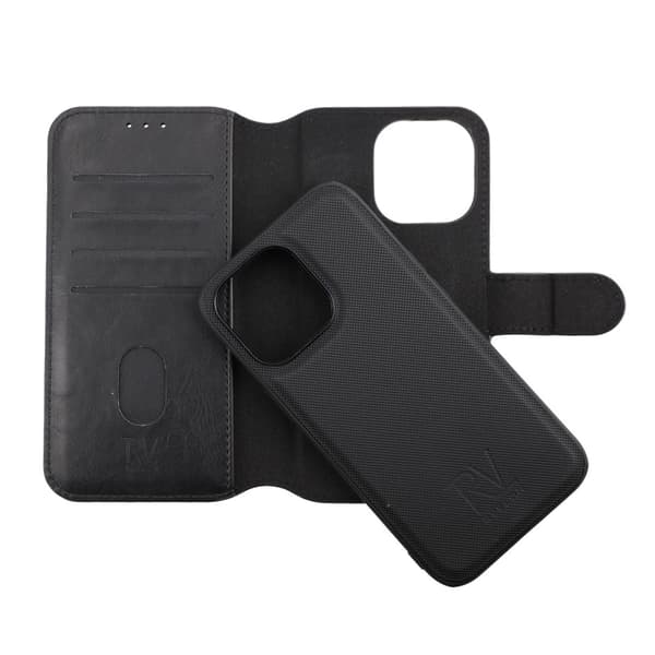 iPhone 13 Pro Plånboksfodral Magnet Rvelon - Svart